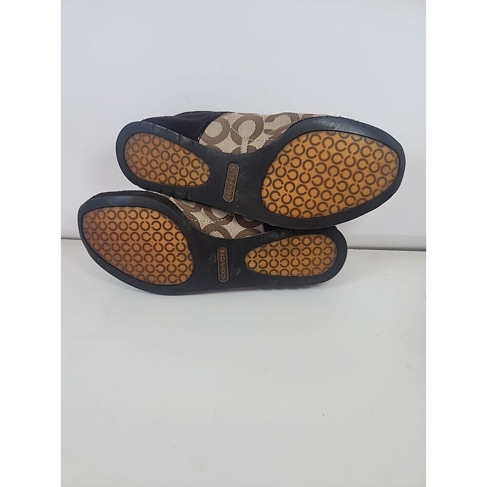 Coach Women's Kelbie Shoes Size 7M Brown Signature Lace Up Sneakers Casual 7M - Picture 7 of 10